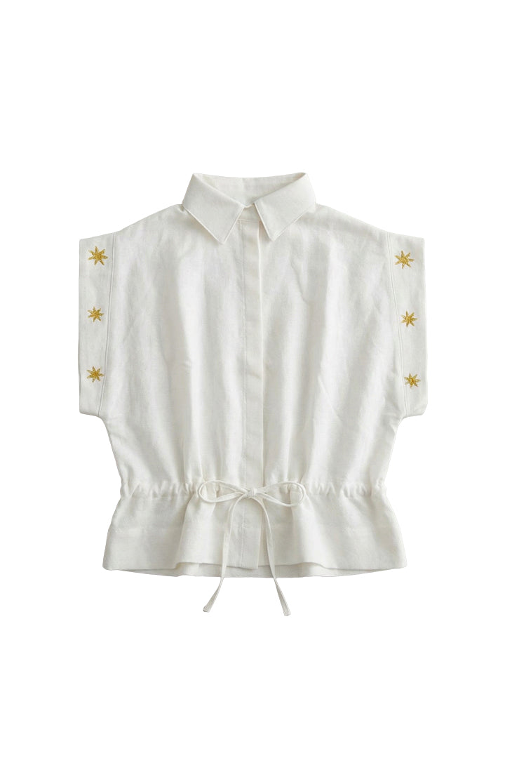 CAMISA EN LINO CINTURA PEPLUM
