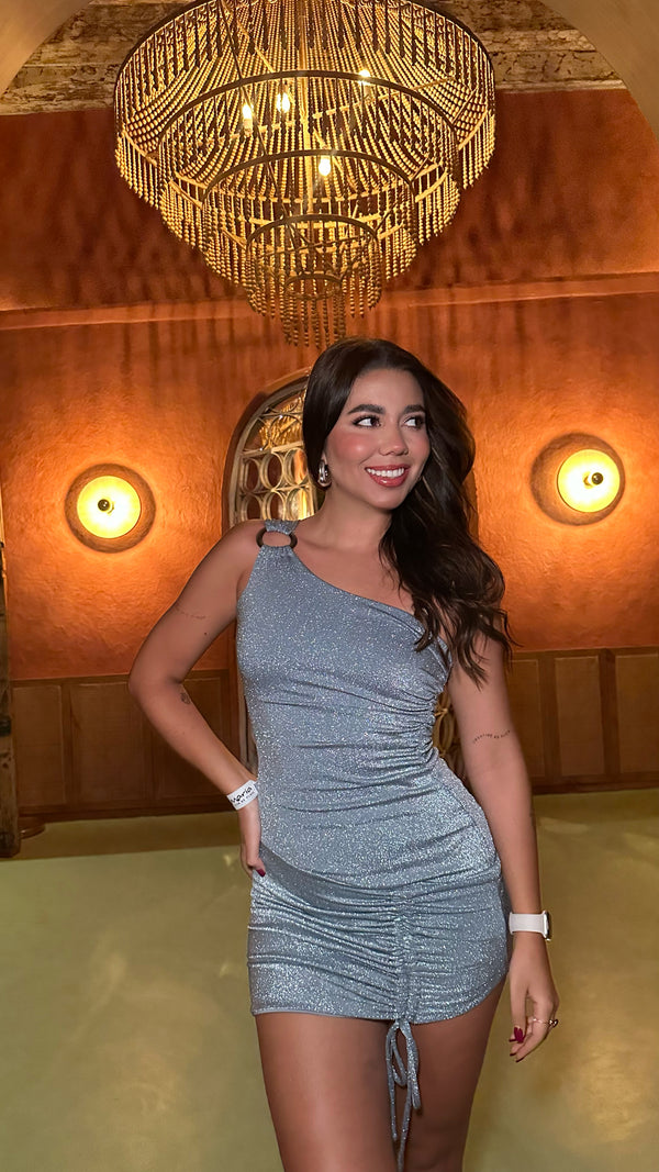VESTIDO ASIMETRICO DRAPEADO
