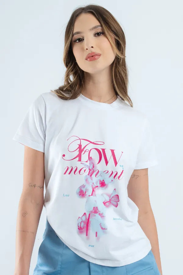 CAMISETA REGULAR BLANCO