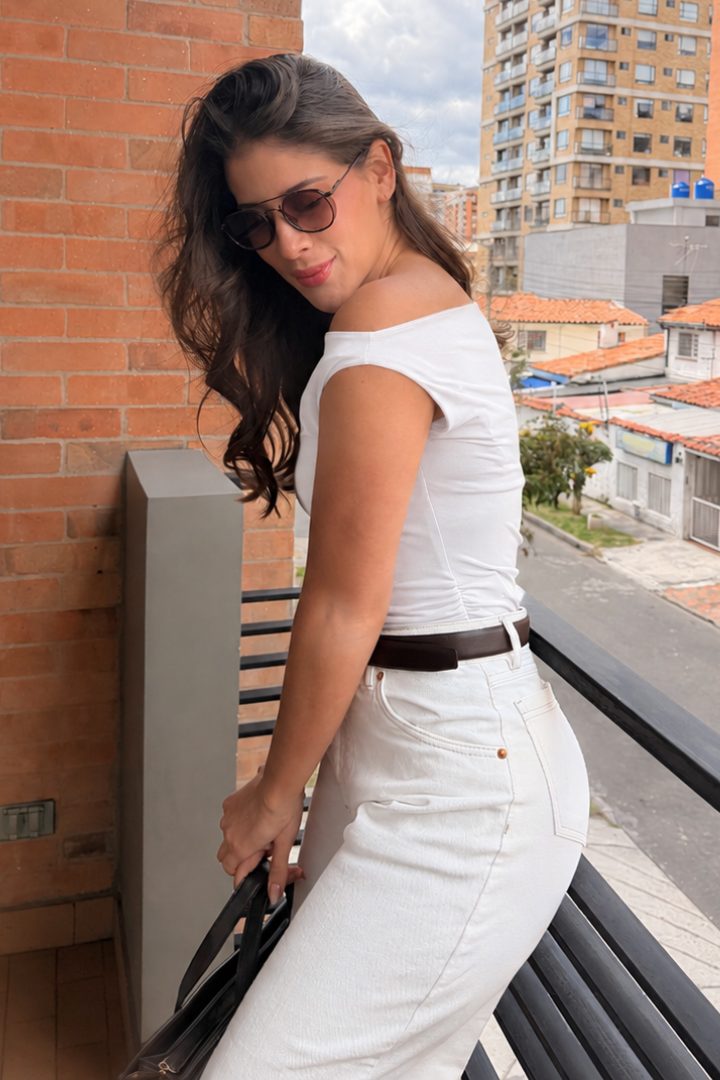 BLUSA LYCRA ASIMÉTRICA