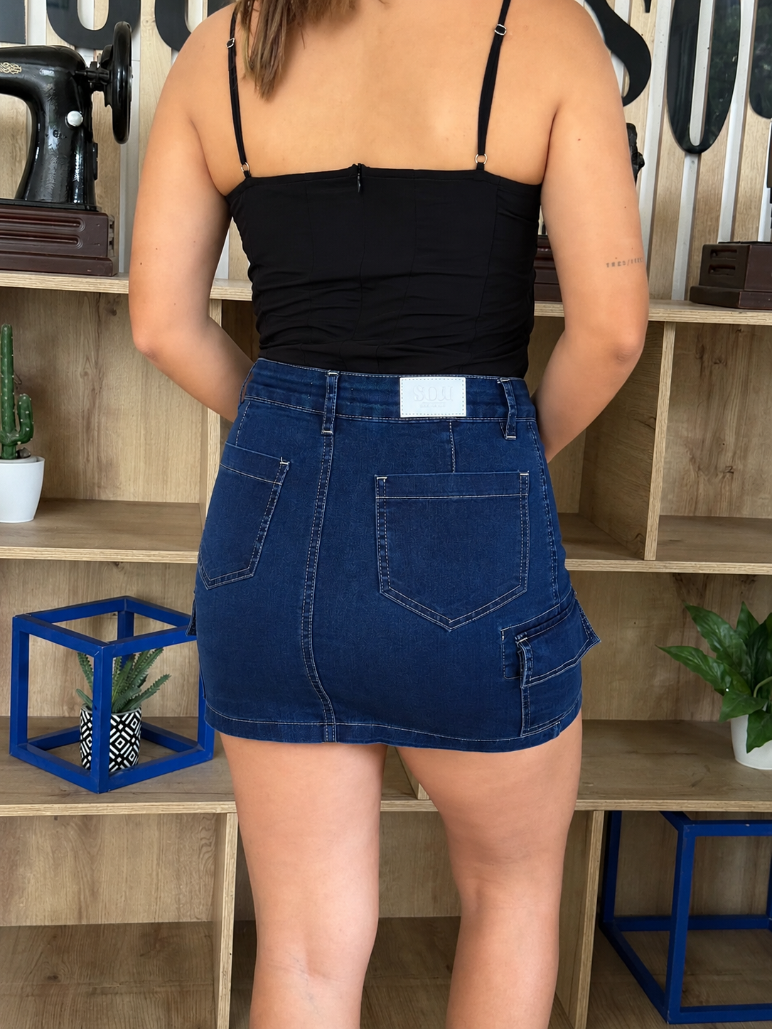 FALDA CARGO EN JEAN