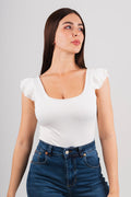 BLUSA ESENCIAL DE ARANDELAS EN LYCRA