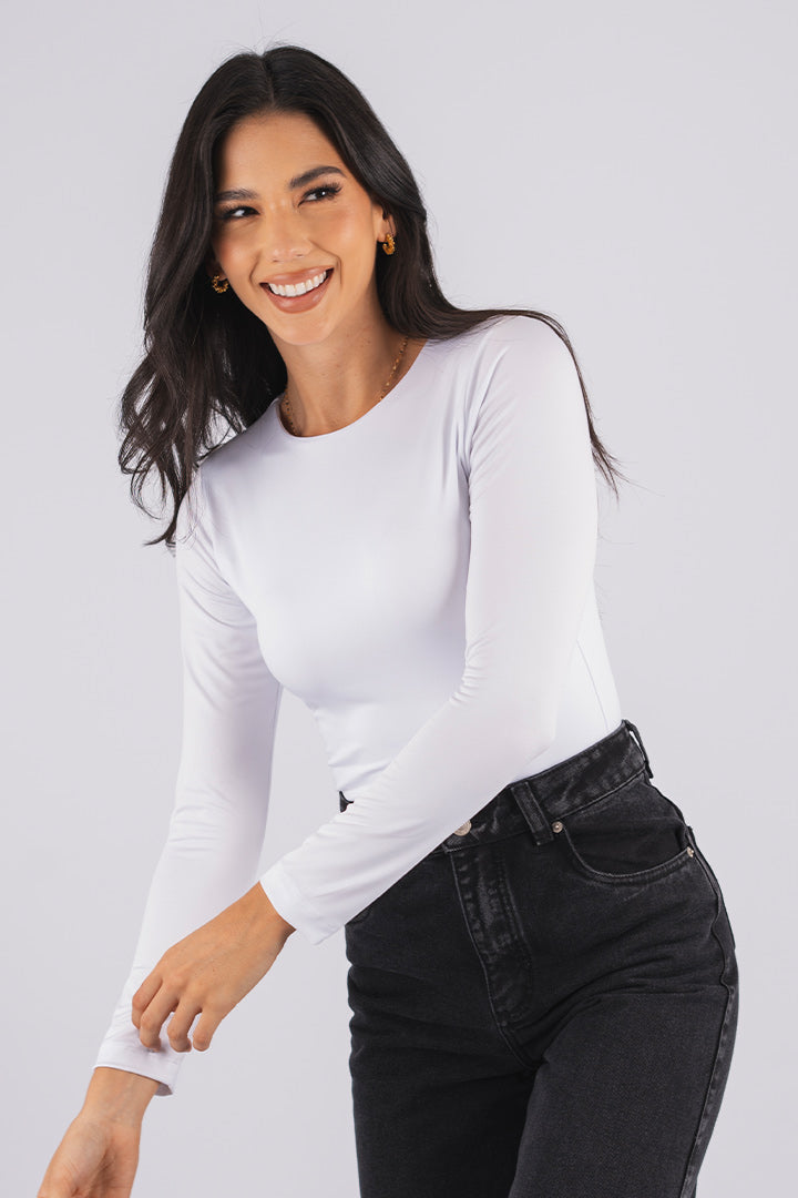 BLUSA MANGA LARGA EN LICRA
