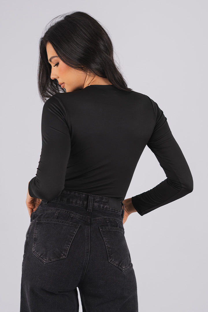 BLUSA MANGA LARGA EN LICRA