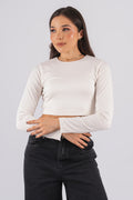 Crop top manga larga