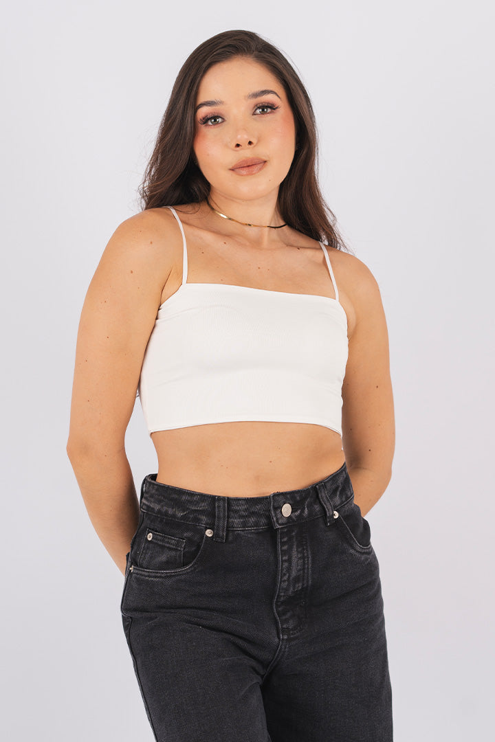CROP TOP ESENCIAL DE TIRAS