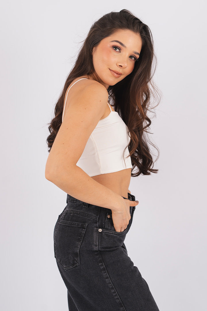 CROP TOP ESENCIAL DE TIRAS