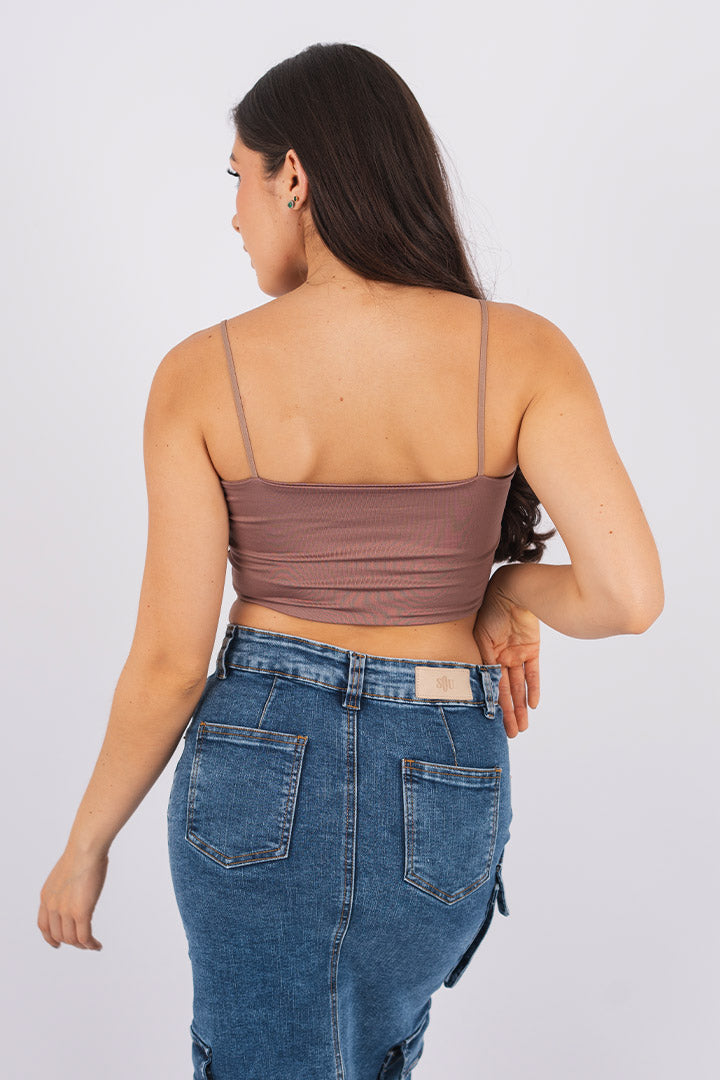 CROP TOP ESENCIAL DE TIRAS