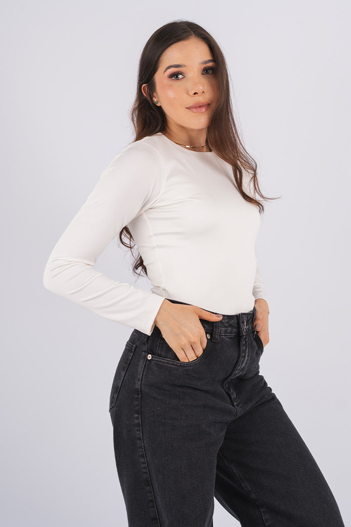 BLUSA MANGA LARGA EN LICRA