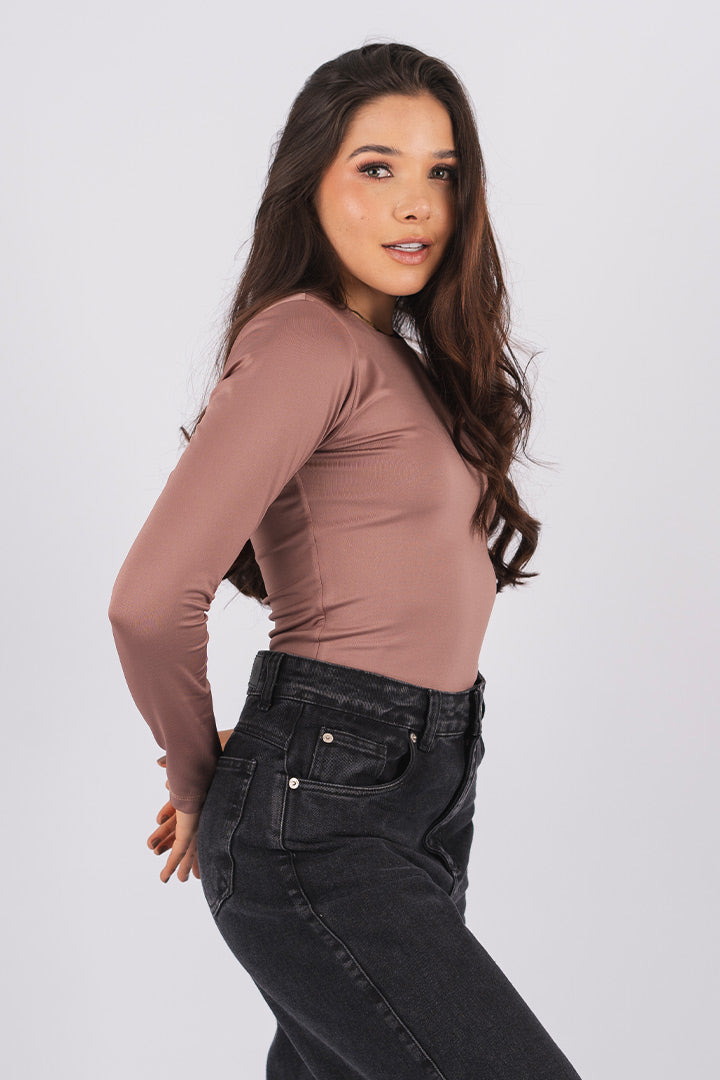 BLUSA MANGA LARGA EN LICRA