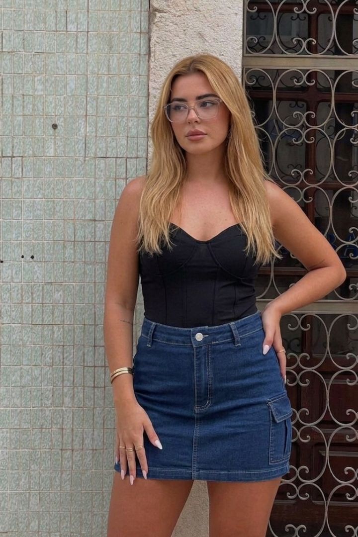 FALDA CARGO EN JEAN