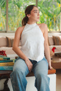 TOP HALTER ENCAJE BORDADO
