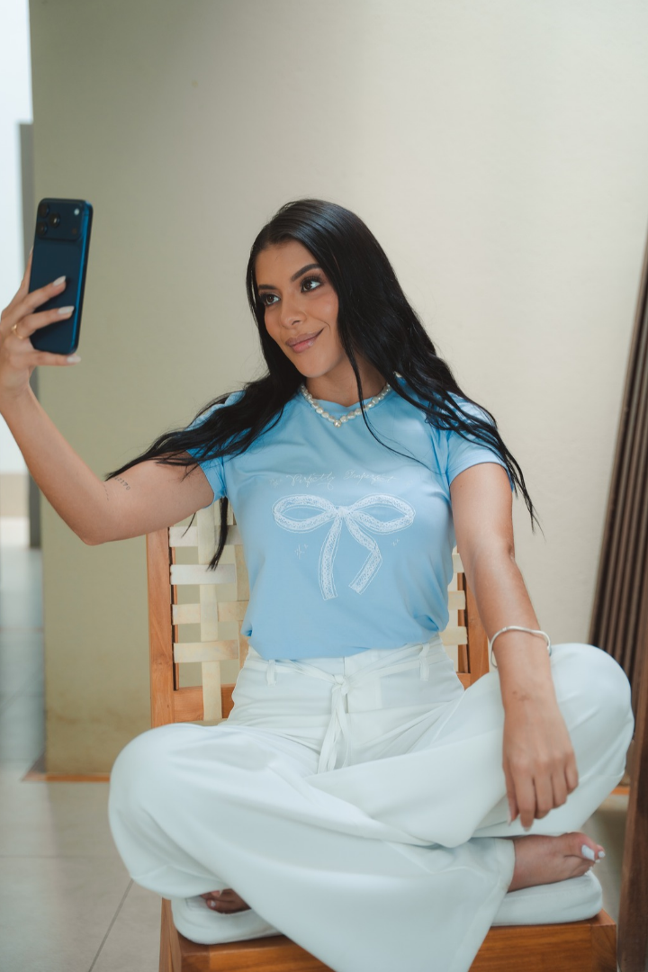 CAMISETA REGULAR  BABY BLUE