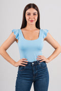 BLUSA ESENCIAL DE ARANDELAS EN LYCRA