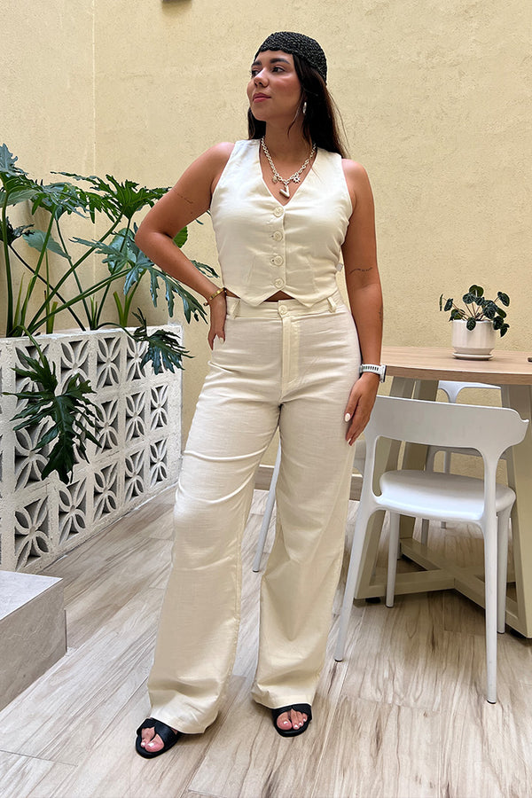 PANTALON EN LINO